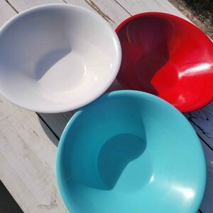 Texas Ware Serving Bowls ~ Red White Blue ~ Vintage LIMITED TIME POSTING!